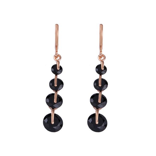 LRC Anting Tusuk Fashion Zircon Drop Earrings F58827