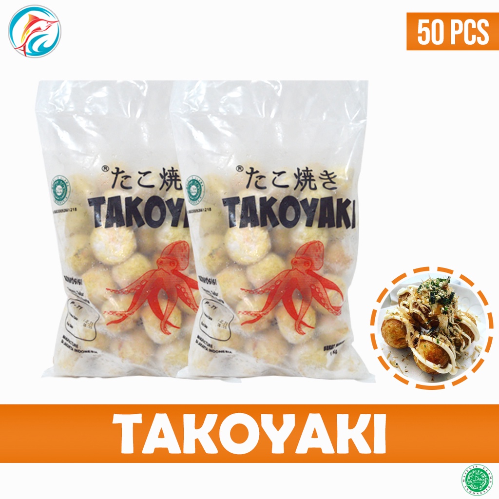 TAKOYAKI FROZEN 1Kg | Frozen Food | Real Gurita | 50 butir