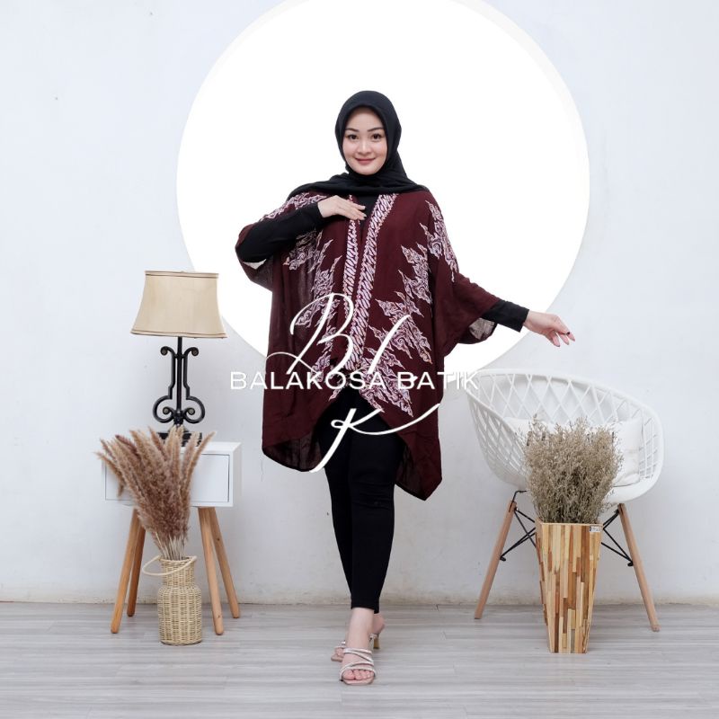 NEW CARDIGAN BATIK OUTER KIMONO WANITA RAYON GLOYOR MOTIF ETNIQ OVERSIZE MODERN