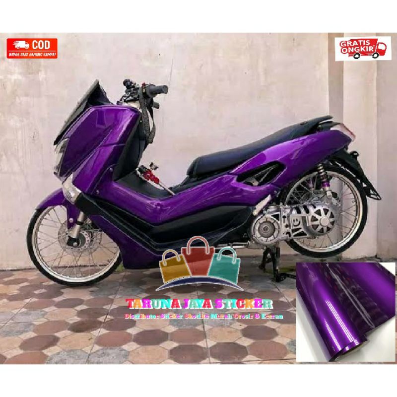 Stiker Skotlet Motor Ungu Purple Candy Metalik Skotlet Motor Metalik Candy ungu purple Stiker Glossy