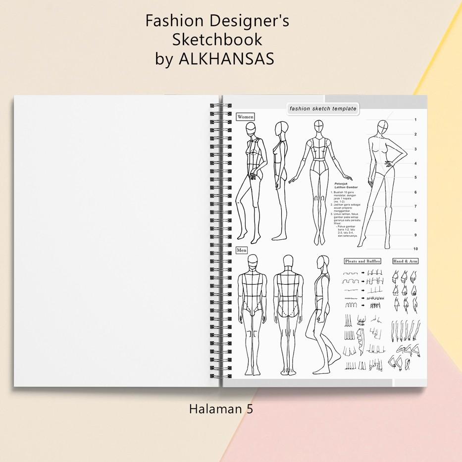

[PROMO M0047] Alkhansas - Buku Gambar Fashion Designer (Fashion Designer's Sketchbook) Volume 8 Stock Banyak