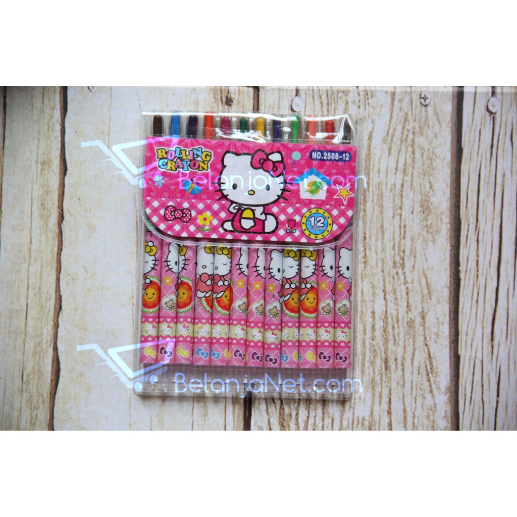 Crayon Putar Hello Kitty 12 Warna