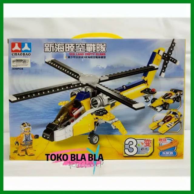 mainan helicopter brick chaobao 5184 city creator technic cars