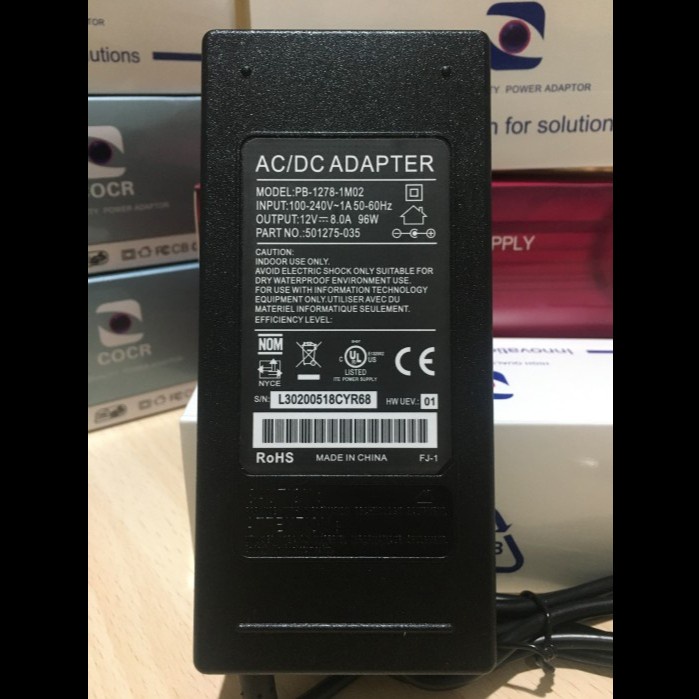 ADAPTOR 12V 8A MURNI 12 VOLT 8 AMPERE