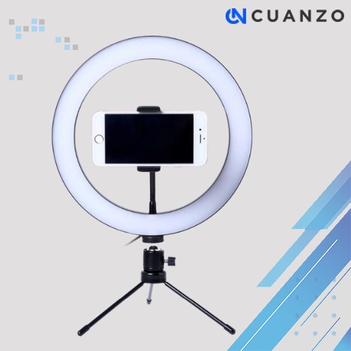 Halo Ring Light LED 120 LED 10 Inch Holder+Mini Tripod / Lampu Tripod Ringlight Besar Murah 1 Paket / Ringlight Lipat Tiktok Viral Vlogger Live Stream Youtuber Set Lengkap/ Ringlight Dengan Holder Handphone /Ring LED MAke Up Vlog Lampu Selfie Import Murah