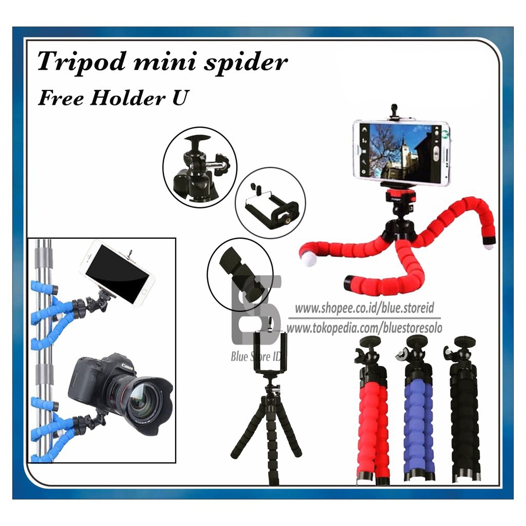 Tripod Holder U Medium / Tripod Mini Octopus Tripod Spider Tripod Mini Murah COD