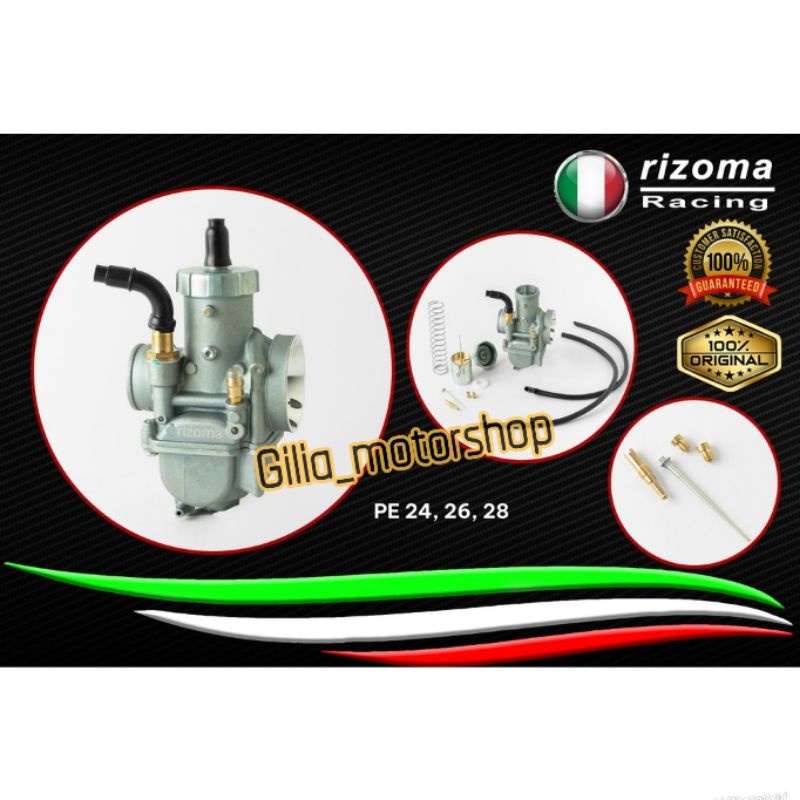 Karburator Carbu PE 24 26 28 Rizoma ORI Karbu PE 24 26 28 silver edition Rizoma Ori