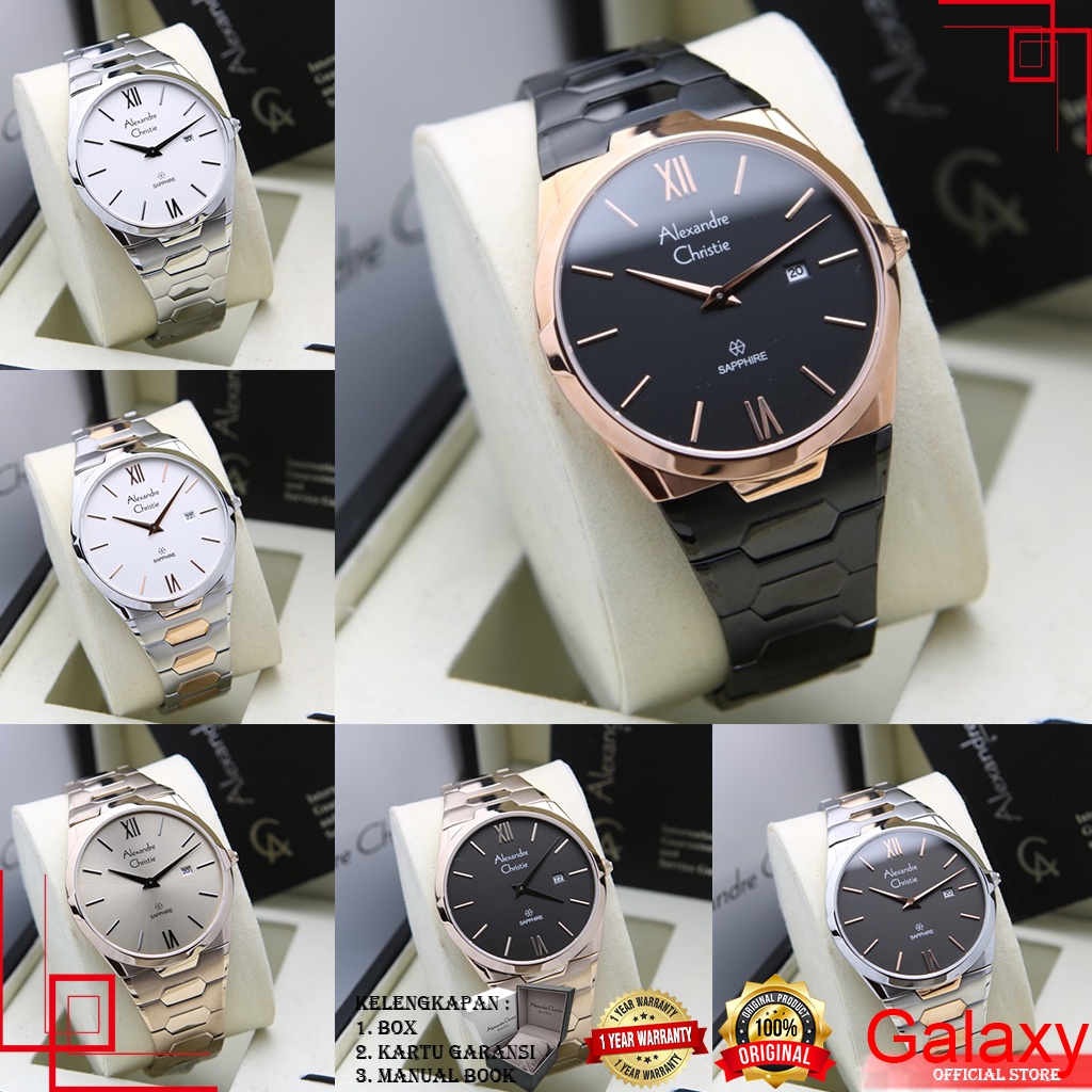 ALEXANDER CHRISTIE PRIA ORIGINAL JAM TANGAN ALEXANDRE CHRISTIE SAPPHIRE ALEXANDER CRISTIE JAM AC8542