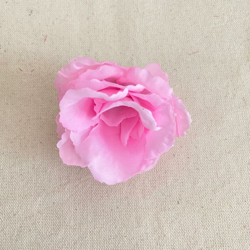 Kuntum Bunga Mawar Rose FL (Satuan) Bunga Artificial / Bunga Plastik / Bunga Dekorasi / Pernikahan-Pink
