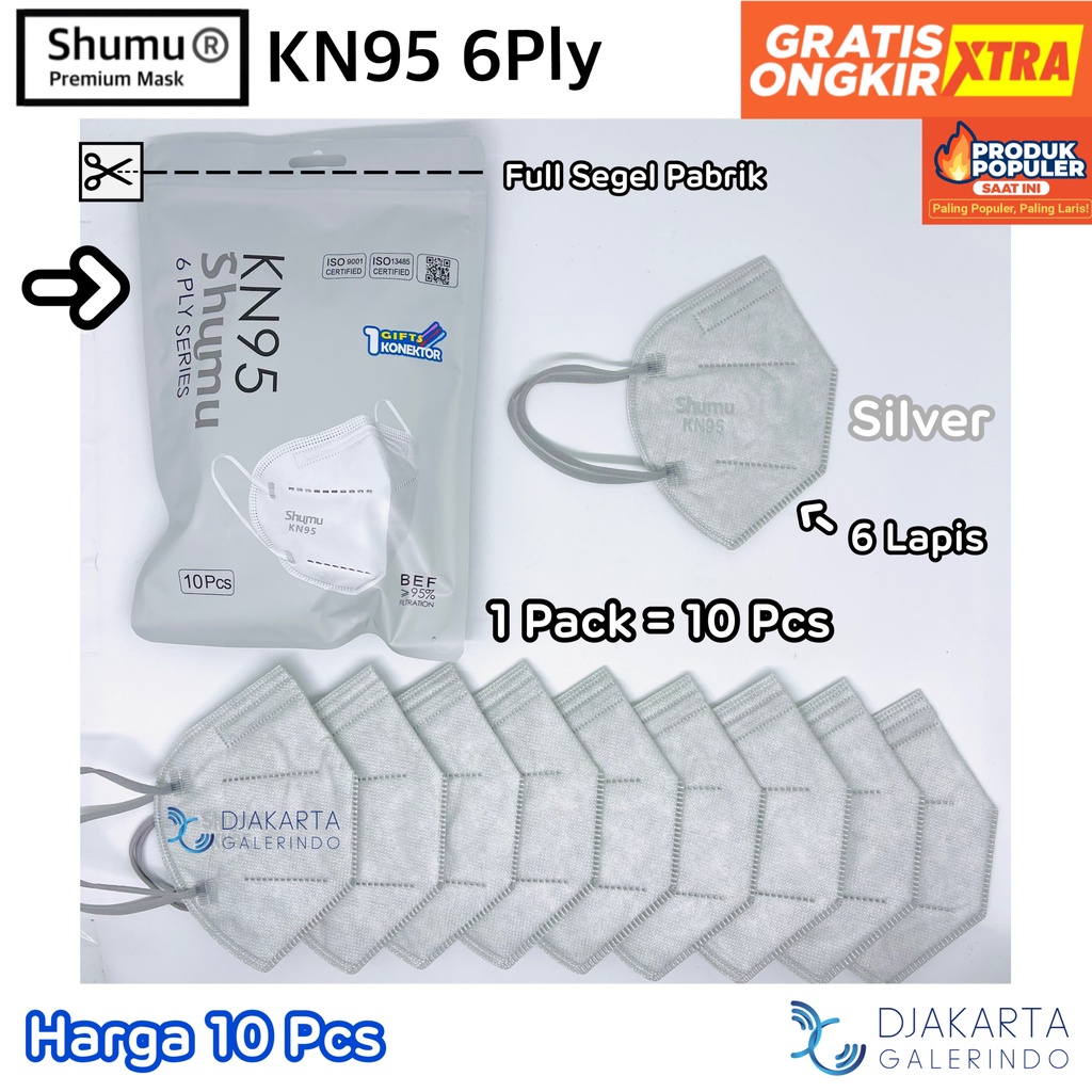 Masker KN95 6Ply Shumu Sachet / Pack isi 10 Pcs