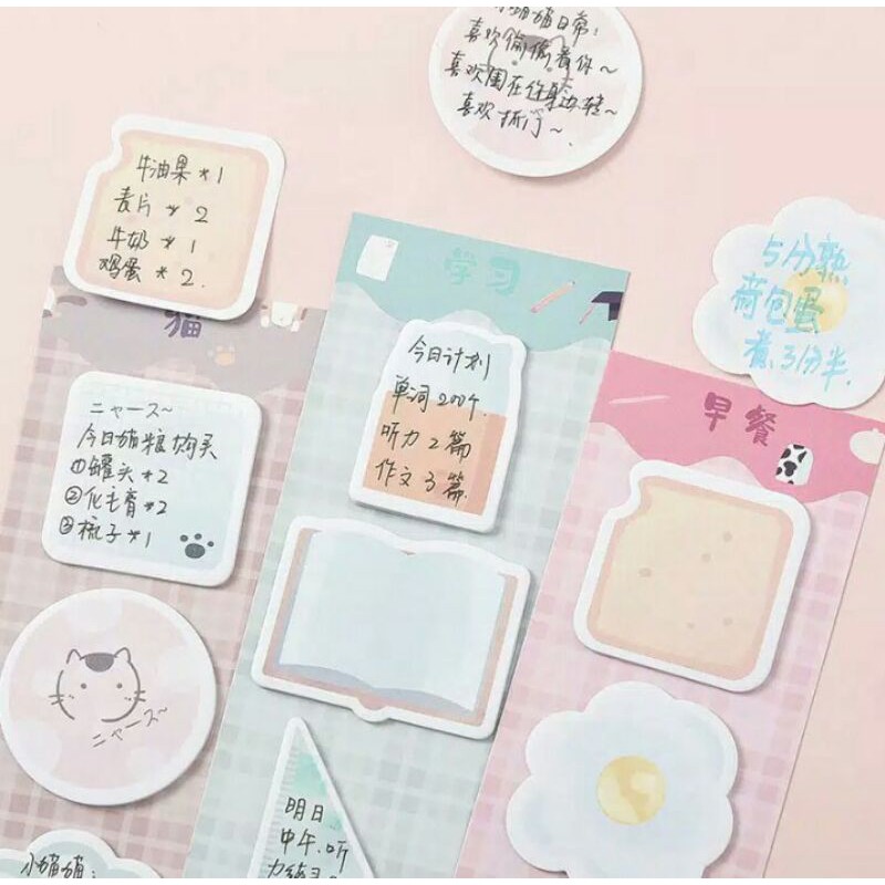 

Sticky Notes desain One Day Series Kawaii utk Diary/Scrapbook/Album/Jurnal