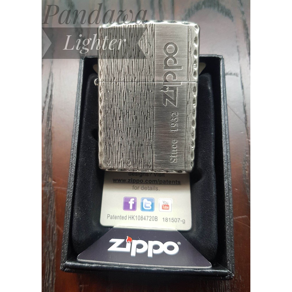 BISA COD - (FREE BOX) KOREK API ZIPPO MOTIF TULISAN ZIPPO UKIR TIMBUL GRAFIR PREMIUM ORIGINAL MADE I