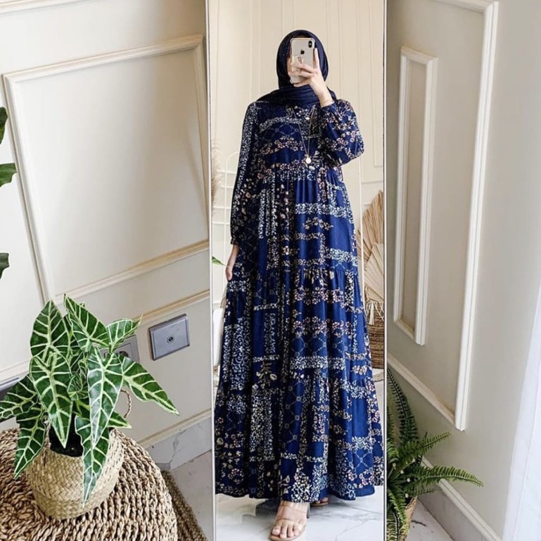 HOPYLOVY - Maxi Dress Wanita Riani