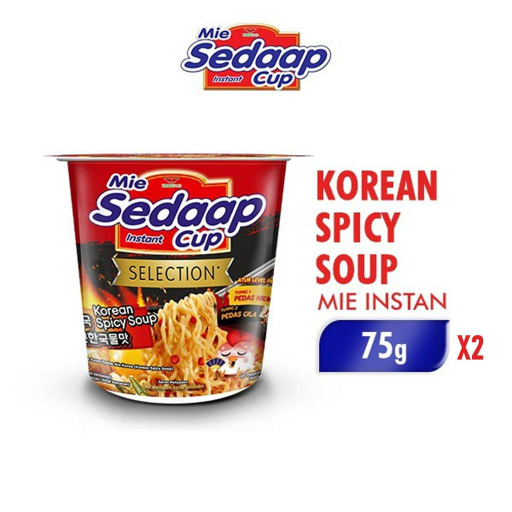 

Sedaap Mie Instan Cup Korean Spicy Soup 75 gr x2