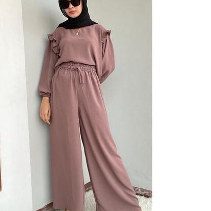 RUBY SET//SETELAN KULOT KRINKEL//OOTD KEKINIAN// SETELAN // SETELAN PALING BANYAK DI MINATI