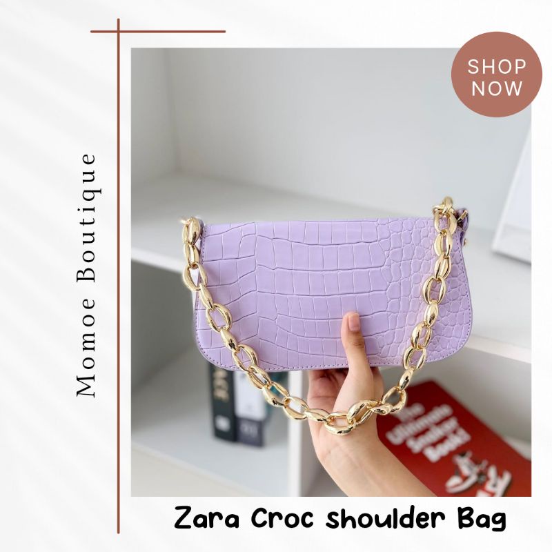 ZZ544 Tas Zara Croco Shoulder Bag