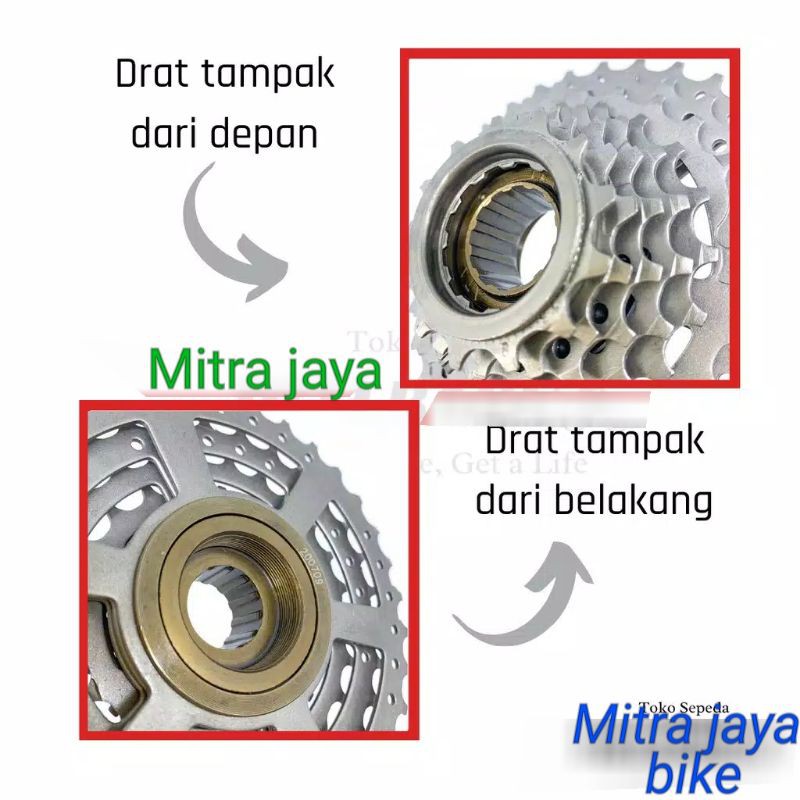 sproket 8 speed model ulir/model drat.merek pacific kualitas bagus 100%ori