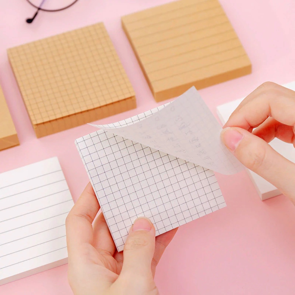 

Simple Memo Sticky Notes Plain Craft Paper - Dot Grid Ruled