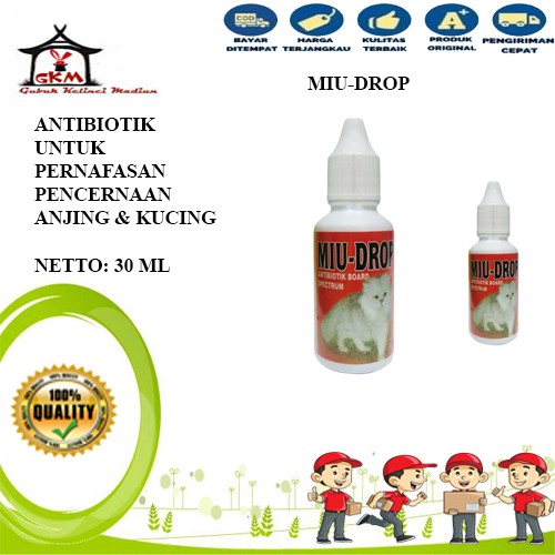 MiU Drop AntiBiotik Tetes Untuk Kucing Dan Anjing