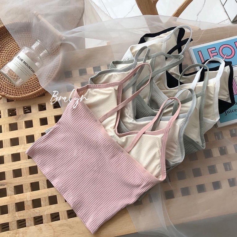 COD SWEETY TANK TOP (include cup bra,ada cup busa,korean tanktop,crop top,inner,bra,bralette)