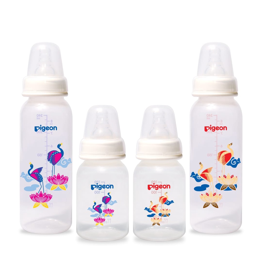 Pigeon Botol Susu PP RP Batik Teratai Bangau (Tersedia varian ukuran dan warna)