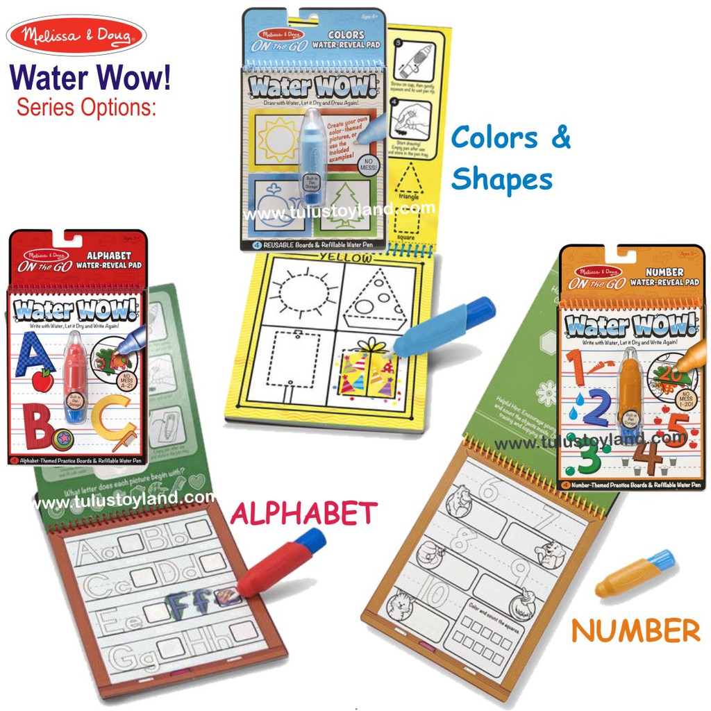 Melissa and Doug Water Wow buku mewarnai