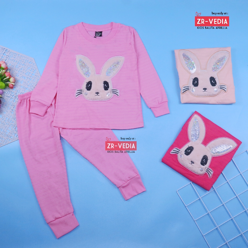 Set Bunny Kids uk bayi-10 Tahun / EXPORT PREMIUM Setelan Karakter Anak Perempuan Piyama Baju Tidur