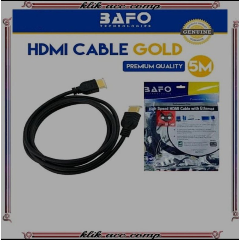 Kabel Hdmi Bafo 5m full hd / High Speed 5 Meter 5 m / hdmi 5meter