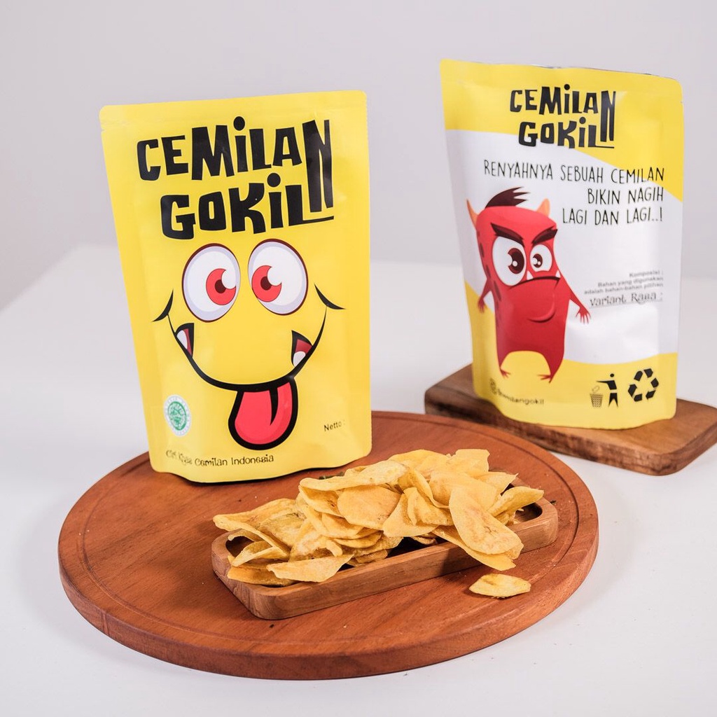 

Cemilan Gokil keripik pisang 100 gram keripik khas Indonesia