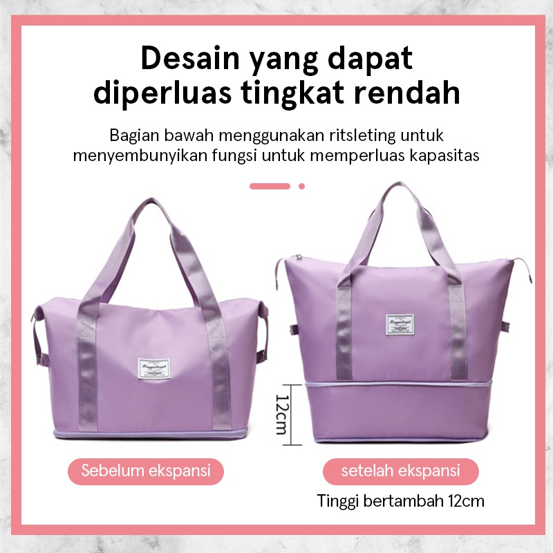 Hathin muii Tas Travel Duffel bag berkapasitas besar /tas kebugaran/ Portable Gym Bag/tas bahu modis/Waterproof Tas Jinjing/Tas Travel Jumbo Olahraga/TRAVEL BAG LIPAT JUMBO TFW 62/TFW - 61