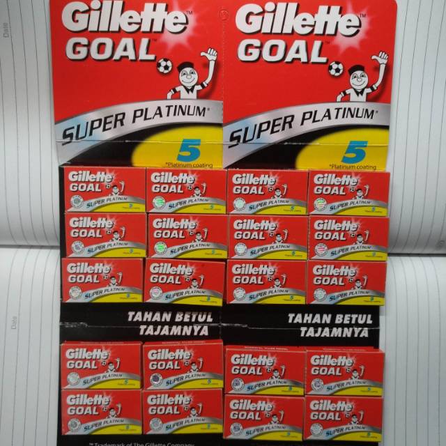 Gillette goal silet pisau cukur isi 5 bh refill ORIGINAL ASLI kumis jenggot