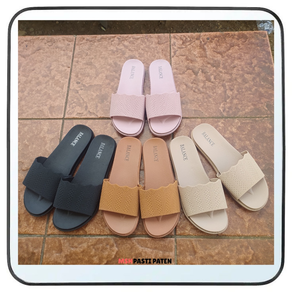 COD sandal jelly wanita produk impor model selop tahan air anti slip merk balance cms-956 ukuran 37-41