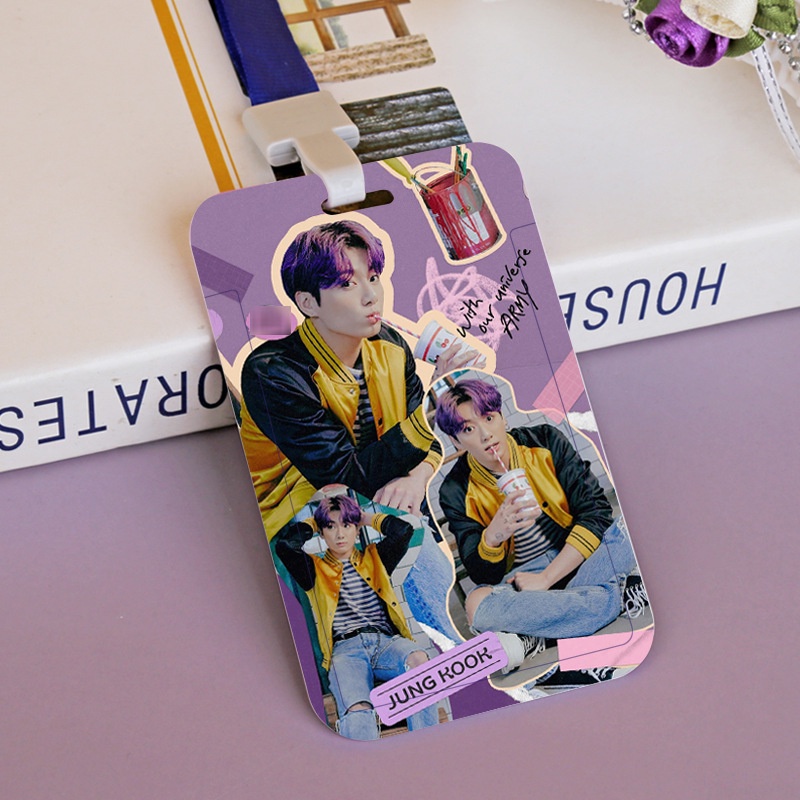 Holder Kartu ID Desain KPOP BTS Bangtan Boys Jin J-Hope SUGA JiMin Jung Kook V Untuk Hadiah