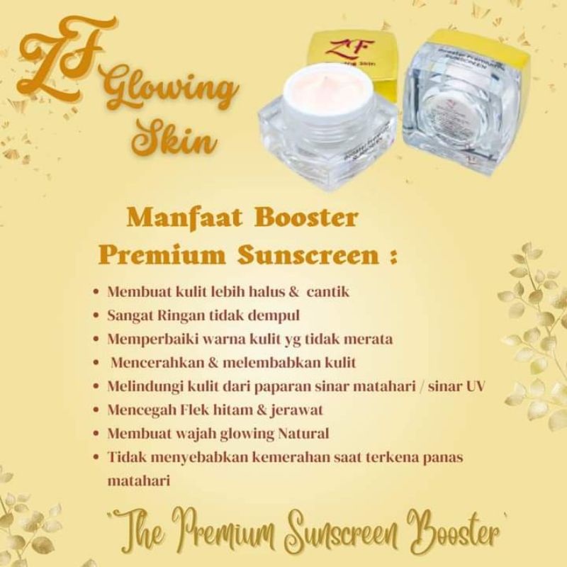 ZF GLOW Sunscreen Booster Premium 100%ORIGINAL