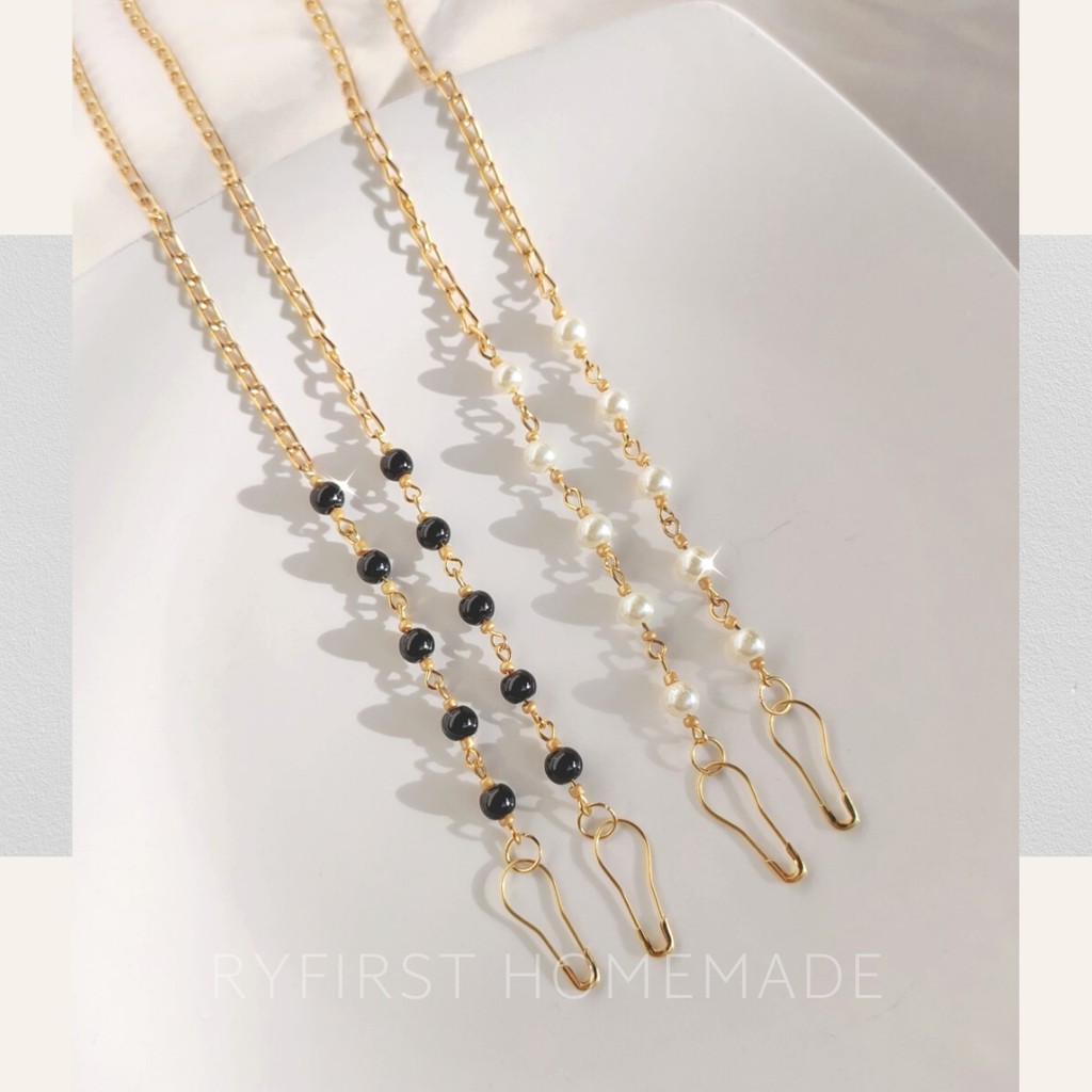 Strap Masker Kalung Masker Tali Masker Rantai Mutiara