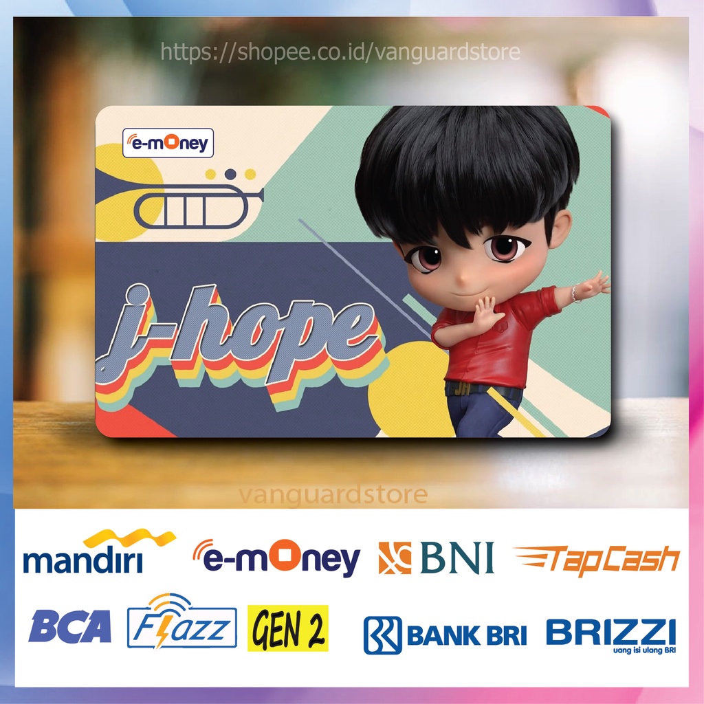 KARTU E MONEY E TOLL KOREA BTS KPOP J-HOPE EMONEY MANDIRI FLAZZ BCA BNI TAPCASH BRIZZI BRI - 1 SISI