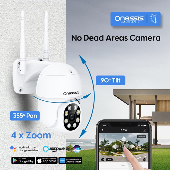 Onassis / Othentica Smart Outdoor Camera 360 IP Cam CCTV IP65 Weatherproof