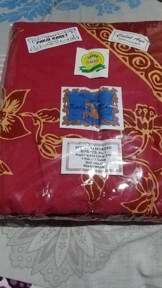 Sprei Cap Batik Solo Cabut Ayu Pink Fanta