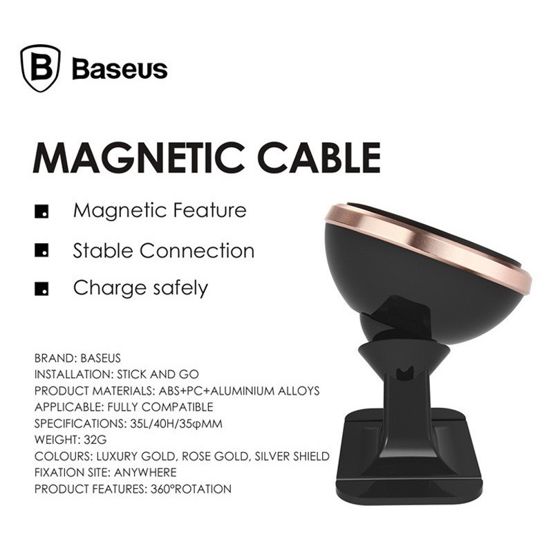 Dudukan HP 360 Rotation Magnetic Car Holder Smartphone Alumunium