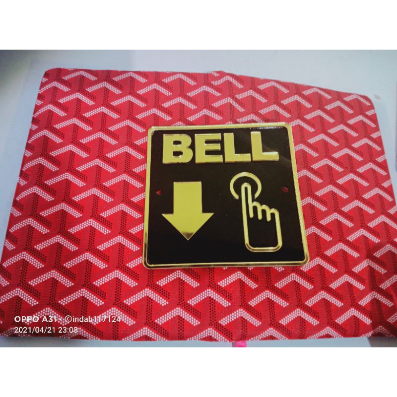 TANDA PETUNJUK BELLLLLLLL / custom Bell Rumah