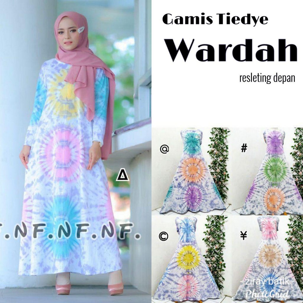 Gamis Kaos Pelangi Tiedye Wardah Jumbo Premium Shopee Indonesia