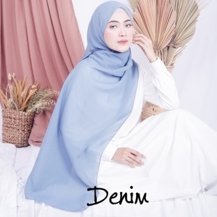 Bella Pashmina New  Fashion Muslim Pashmina Bella Double Hycon-Denim