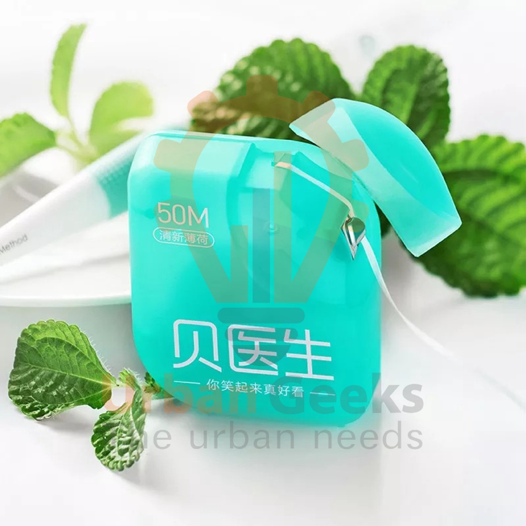 Dr Bei Dental Floss Roll Teeth Flossing 50M/Pack Benang Gigi