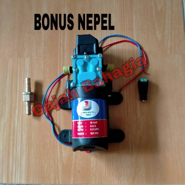 Dinamo pompa air DC 12 volt water pump push pump 12 volt