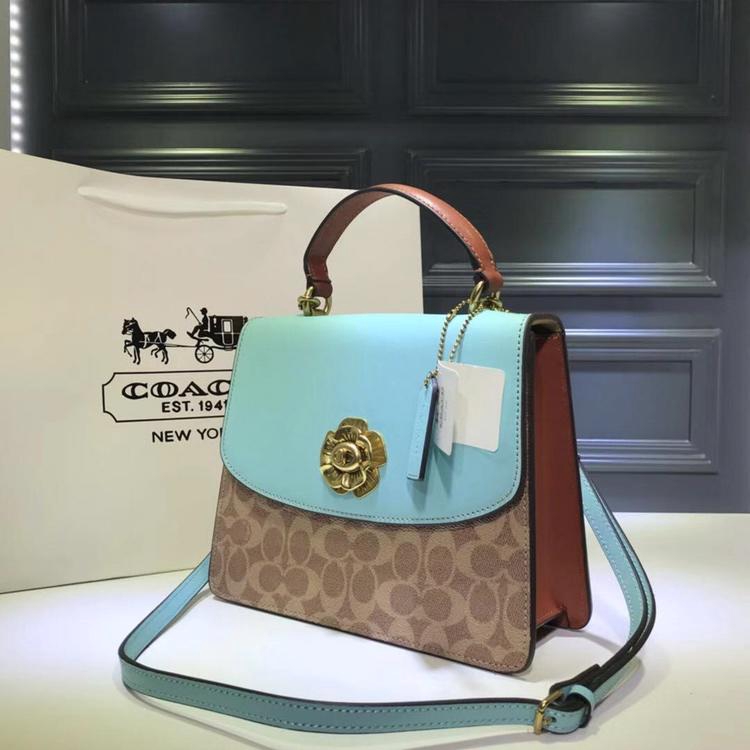 blue coach bag