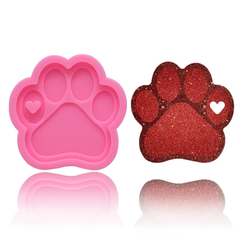 SIY  Crystal Epoxy Resin Mold Bear Paw Keychain Casting Silicone Mould DIY Crafts Jewelry Pendant Making Tools