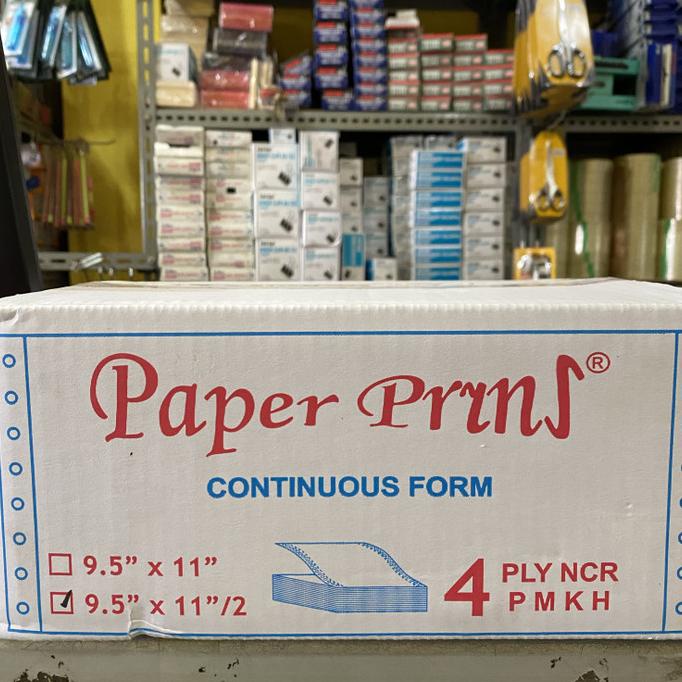 

Continous form 4 ply 9,5x11/2 paperprins KERTAS HVS