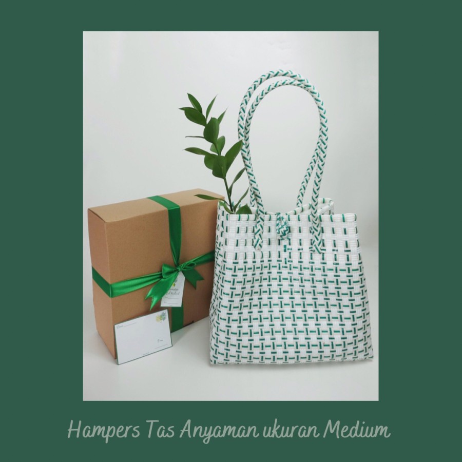 

Hampers Lebaran Tas Anyaman Plastik+Box+Pita/Parcel Ramadan/HPrem1-