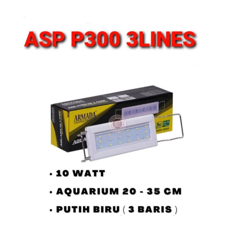 lampu aquarium LED aquarium armada p300 3lines led 3baris