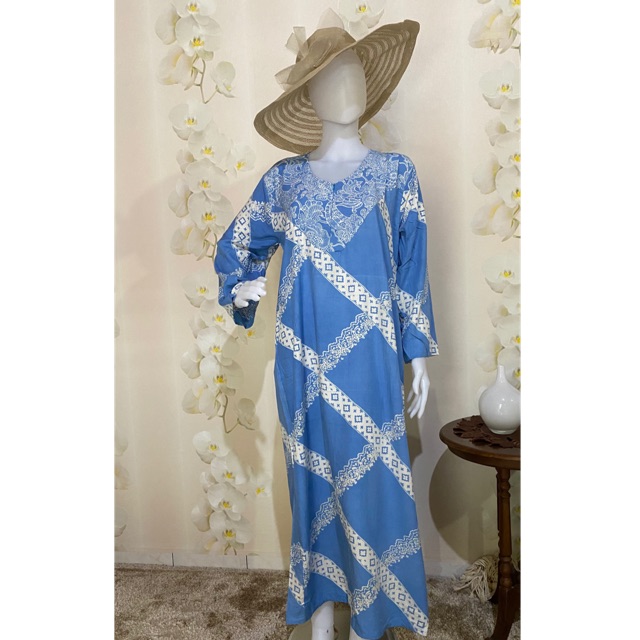 daster huza, daster batik, long dress resleting soft huza